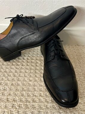 Cole Haan Adams Black Leather Derby Lace Up Men's Dress Shoes Comfort 13M C12328